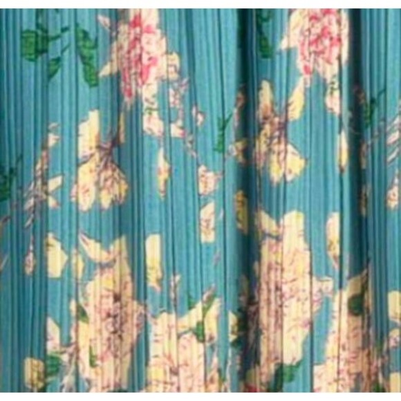 L'Atiste by Amy Green Floral Pleated Fully Lined Maxi Skirt Size S - Picture 3 of 3